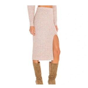 Heartloom (Revolve) Tan Knit Midi Skirt